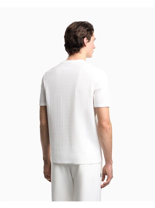 T-shirt in jersey jacquard lettering all over Emporio Armani | EM004594 AF10762.F0185